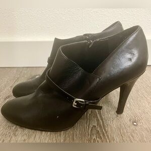 Elegant Black Leather Heels